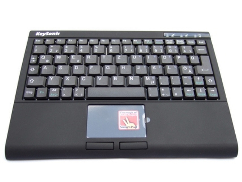 KeySonic ACK-340 RF+ Беспроводной RF QWERTZ Черный клавиатура