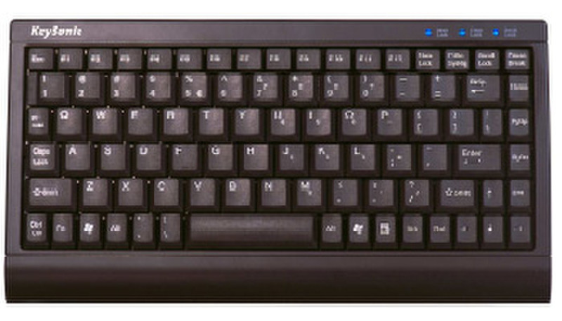 KeySonic ACK-595 C+ USB+PS/2 QWERTY Черный клавиатура