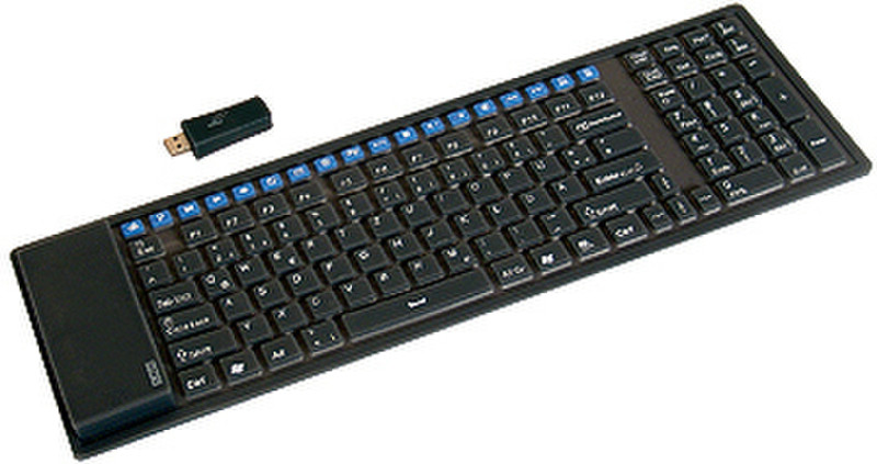 KeySonic ACK-126RF Беспроводной RF QWERTZ Черный клавиатура