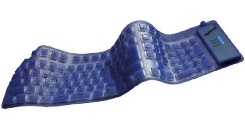 KeySonic ACK-109BL USB+PS/2 QWERTZ Blau Tastatur