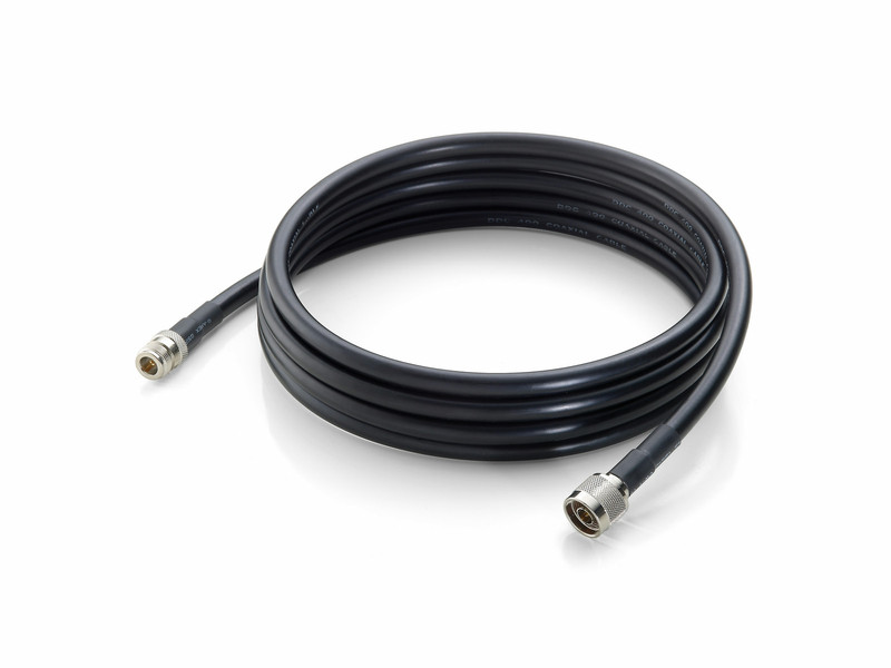LevelOne N - N 6m M/F 6м Черный коаксиальный кабель