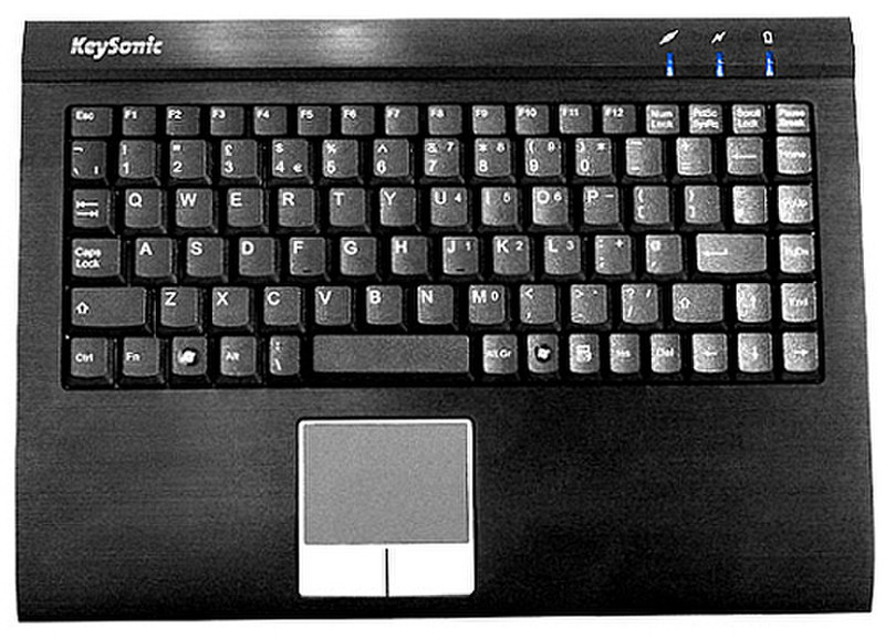KeySonic Wireless Intuition XS Беспроводной RF QWERTY Черный клавиатура