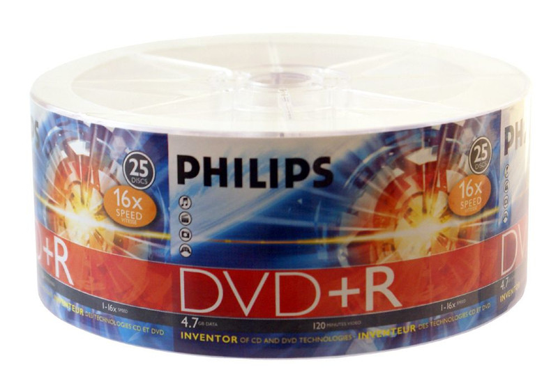 Philips DR4S6Q25F/17 4.7ГБ DVD-R 25шт чистый DVD