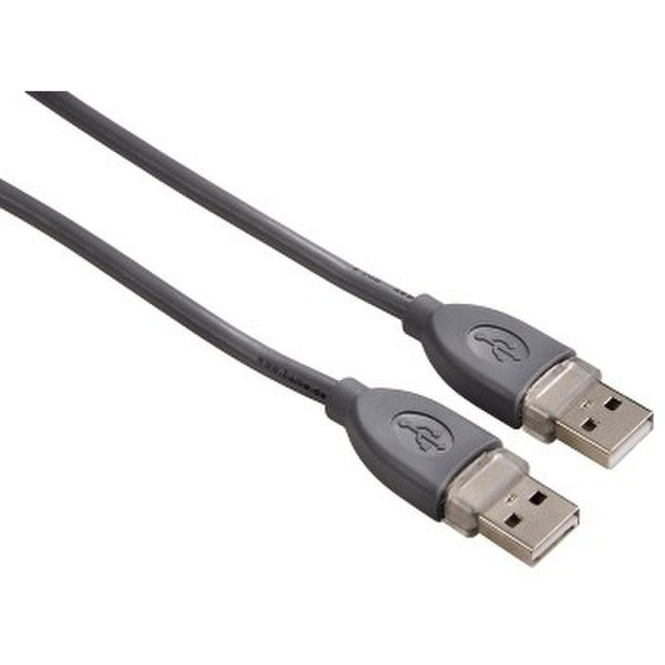 Hama USB A/A, 1.8 m 1.8м USB A USB A Серый кабель USB