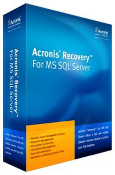 Acronis Recovery MS SQL Server