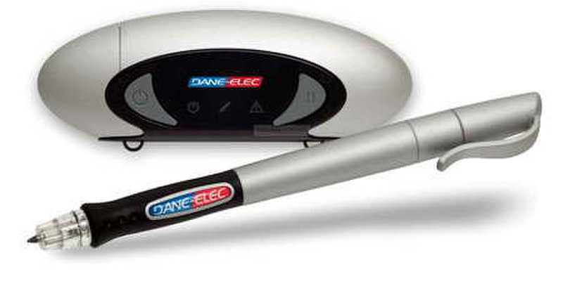Dane-Elec Z-pen + 4 X batteries + 2 X ink refills blue USB 1.1 Black,Silver