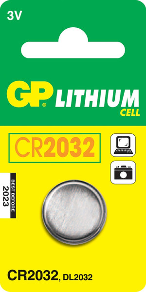 GP Batteries Lithium Cell CR2032 Lithium 3V non-rechargeable battery
