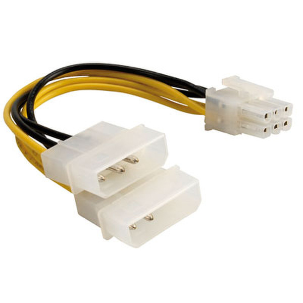 ROLINE Power Adapter 6pin PCIe VGA 0.15m power cable