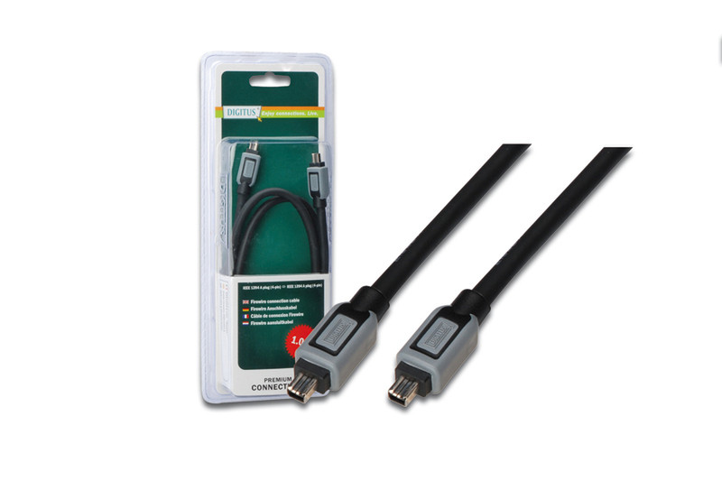 Digitus Firewire cable, 1.8m 1.8м Черный FireWire кабель