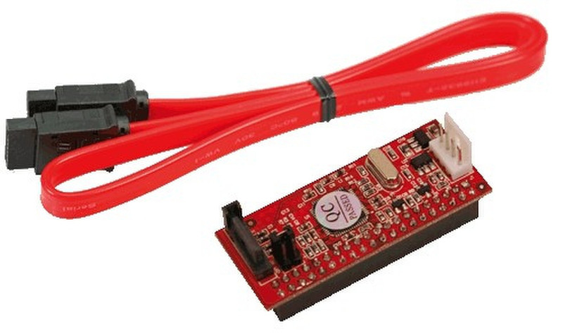 LogiLink Adapter S-ATA / IDE ATAPI SATA M IDE 40-pin FM Красный кабельный разъем/переходник