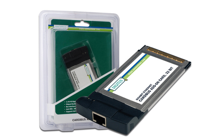 Digitus Ethernet Cardbus adapter 1000Мбит/с сетевая карта