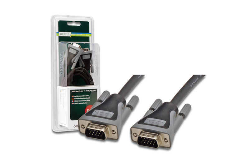 Digitus Serial cable, 2m 2м Черный кабель последовательной связи