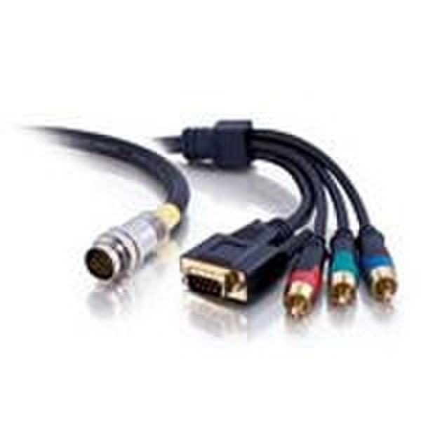 C2G 0.5m RapidRun™ DB9+Component Video Break-Away Flying Lead 0.5m Black