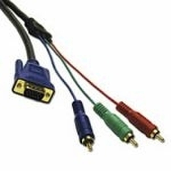 C2G 5m Ultima™ HD15 / RCA HDTV Component Video Breakout Cable 5m VGA (D-Sub) 3 x RCA Schwarz