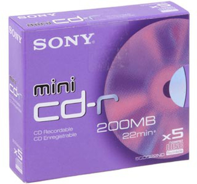 Sony Mini-CD-R 5CDQ22 Magnet Optical Disk