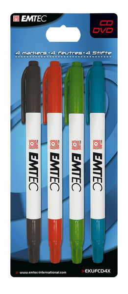 Emtec UFCD4X - 4 permanent CD pens перманентная маркер
