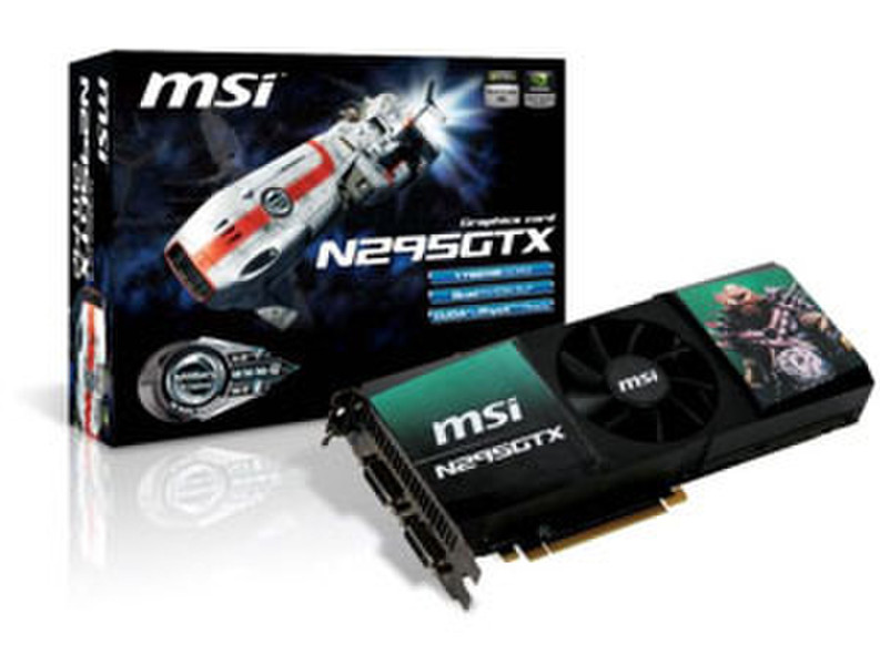 MSI GF N295GTX-2D1792 GeForce GTX 295 1.75GB GDDR3