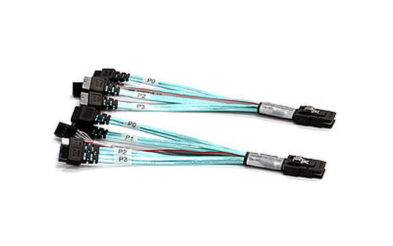 Supermicro IPASS -> SATA Straight Cable, 13cm 0.13m Blau SATA-Kabel