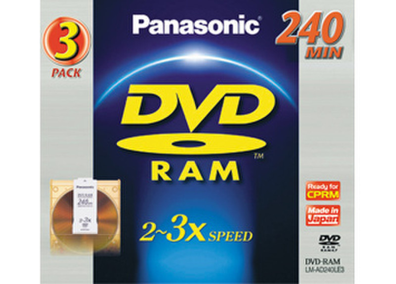 Panasonic 9.4GB DVD-RAM 9.4GB DVD-RAM 3pc(s)