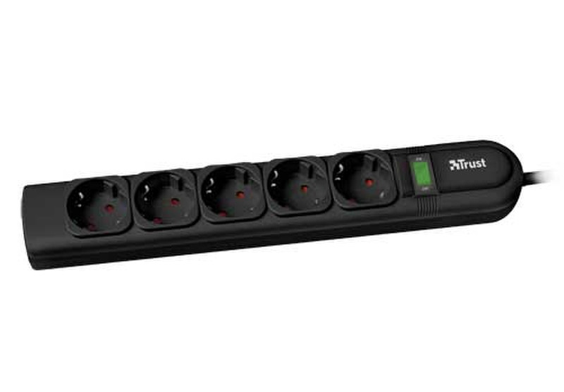 Trust PW-3200 5AC outlet(s) Black surge protector