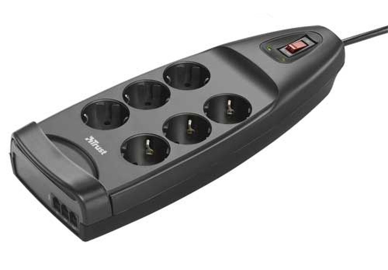 Trust PW-3500 6AC outlet(s) Black surge protector