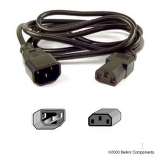 Belkin Laptop AC Replacement Power cable 1.8м Черный кабель питания
