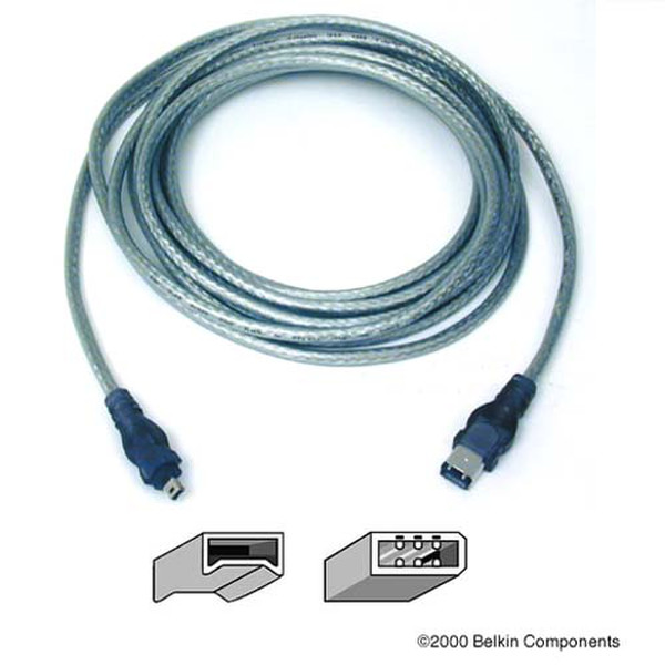 Belkin IEEE 1394 FireWire® Compatible Cable 2.1м Cеребряный FireWire кабель