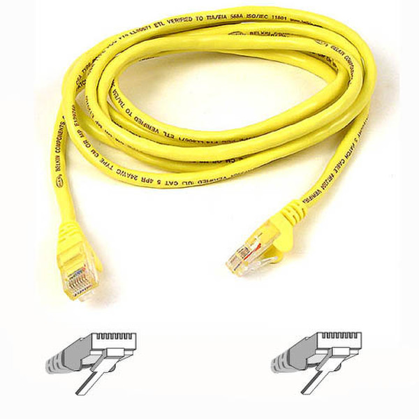 Belkin RJ45 CAT-6 Snagless UTP Patch Cable 0.5m yellow 0.5м Желтый сетевой кабель