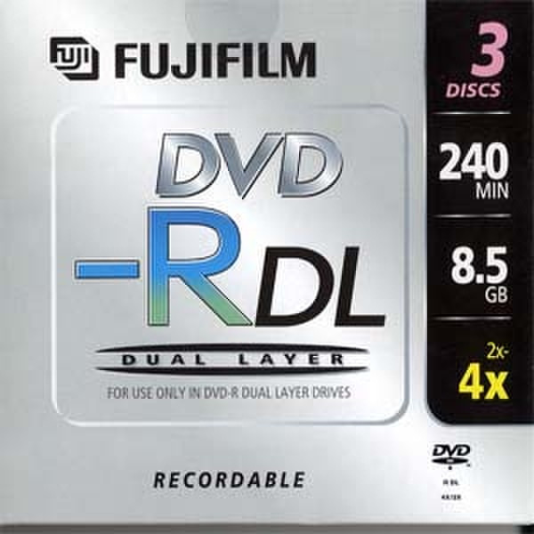Fujifilm DVD-R Double Layer 8.5GB DVD-R DL 3Stück(e)