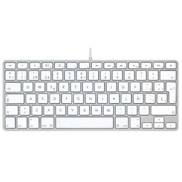 Apple Keyboard - Spanish USB QWERTY Белый клавиатура