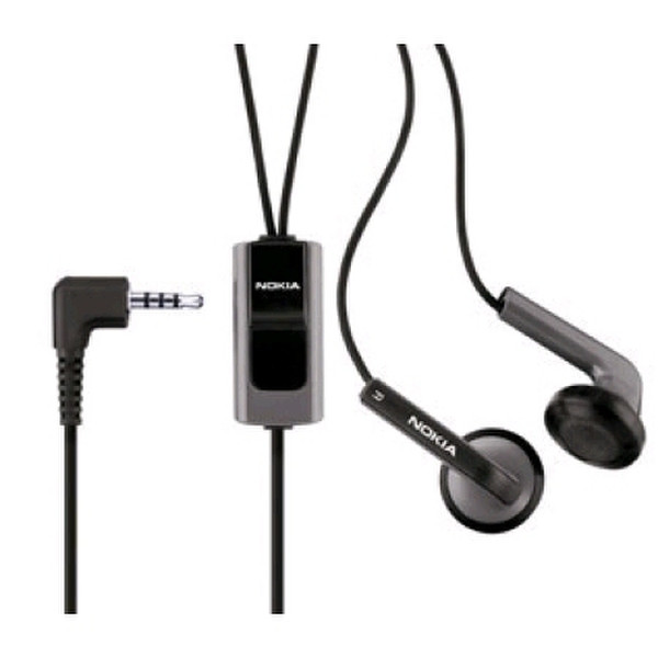 Nokia HS-47 Binaural Wired Black,Silver mobile headset