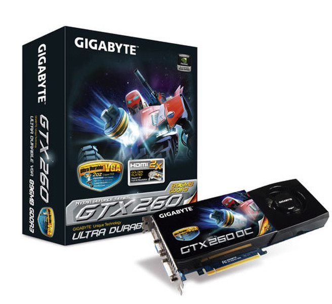 Gigabyte GV-N26OC-896I GeForce GTX 260 GDDR3 graphics card