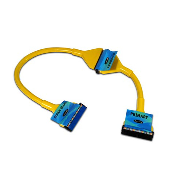 Belkin Ultra ATA Hard Drive Round Cable, single/dual drive - 0.45m 0.45м Желтый кабель SATA