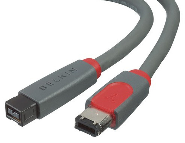 Belkin IEEE 1394 FireWire Cable (9-pin/6-pin) - 1.8m 1.8м Белый FireWire кабель