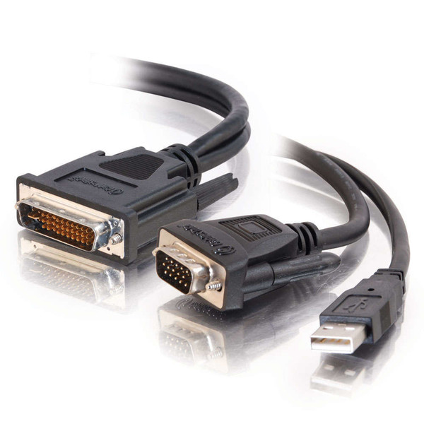 C2G 2m M1 / VGA M + USB Cable 2m VGA (D-Sub) + USB Black