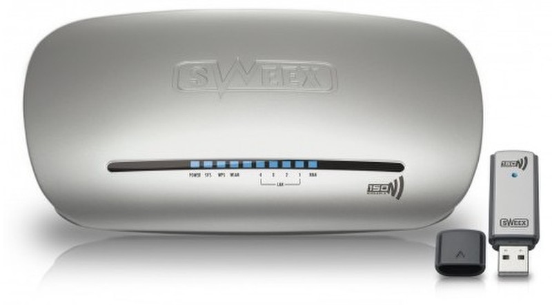 Sweex LW908 Schnelles Ethernet Silber WLAN-Router