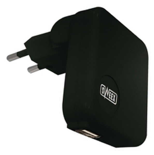 Sweex Single USB Charger Innenraum Schwarz Ladegerät für Mobilgeräte