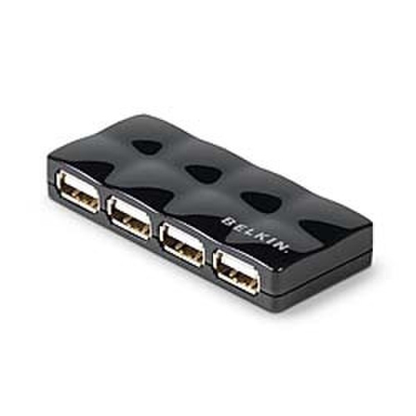 Belkin Mobiler Hi-Speed USB 2.0 7-Port Hub 480Мбит/с Черный хаб-разветвитель