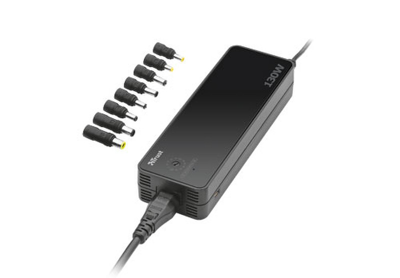Trust 130W Multi Functional Notebook Power Adapter Black power adapter/inverter