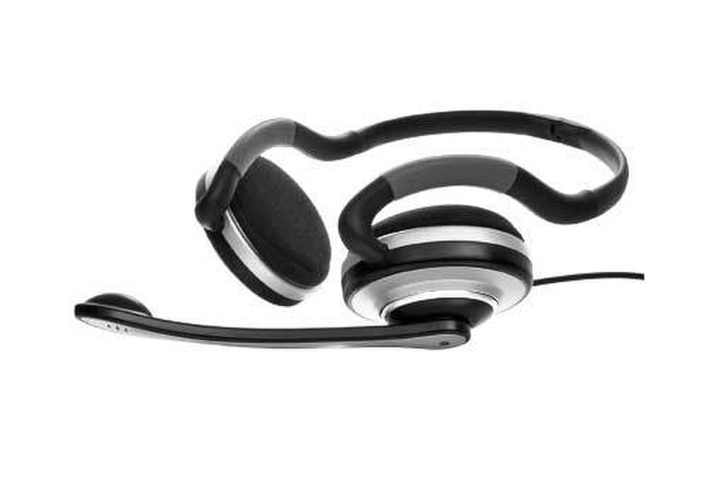 Trust Foldable Travel Headset Стереофонический Проводная Черный, Cеребряный гарнитура мобильного устройства