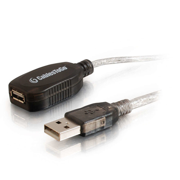 C2G 5m USB A M/FM Cable 5м USB A USB A Прозрачный кабель USB