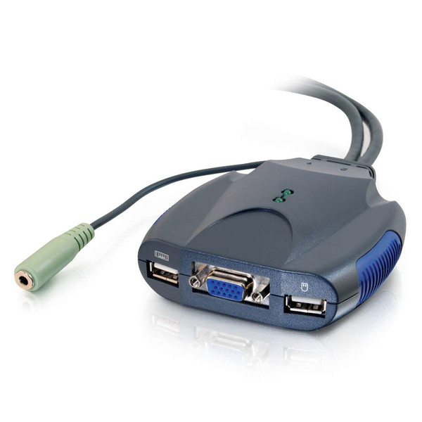 C2G Trulink 2-Port VGA and USB Micro KVM with Audio Синий KVM переключатель