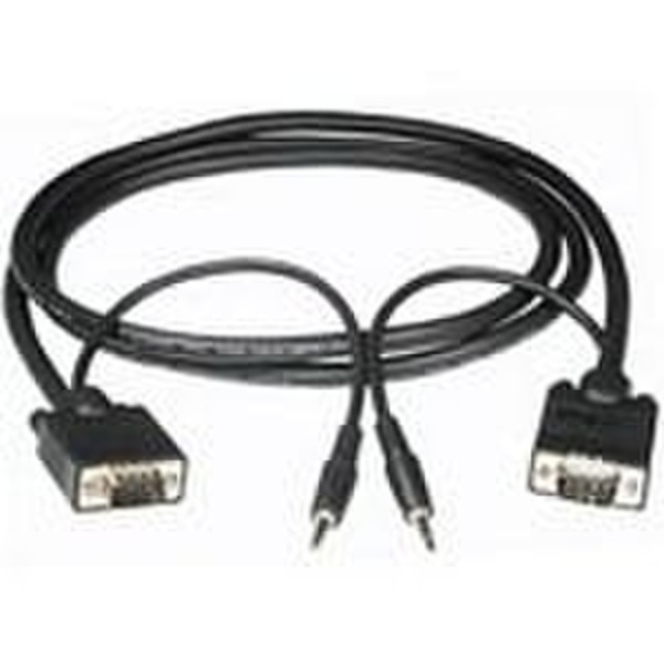 C2G 20m Monitor Cable + 3.5mm Audio 20м VGA (D-Sub) + 3,5 мм VGA (D-Sub) + 3,5 мм Черный VGA кабель