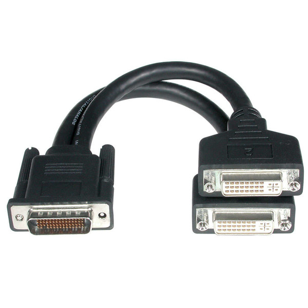 C2G LFH-59 M / 2 DVI-I F Cable 0.2m 0.2m DMS DVI-I Black