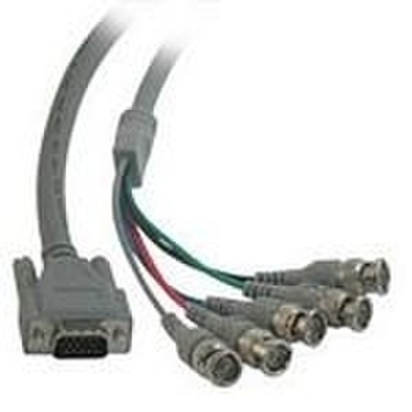 C2G Video HD15M / 5-BNC M cable 2m VGA (D-Sub) 5 x BNC Grey