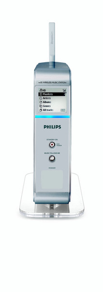 Philips Wireless Music Station Silver digital media player
