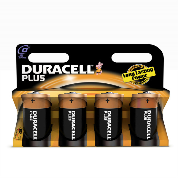 Duracell D Plus Щелочной 1.5В батарейки
