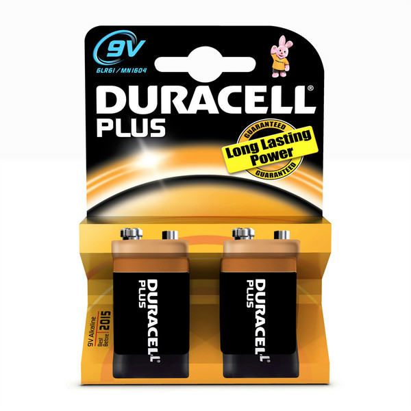Duracell 9V Plus Щелочной 9В батарейки
