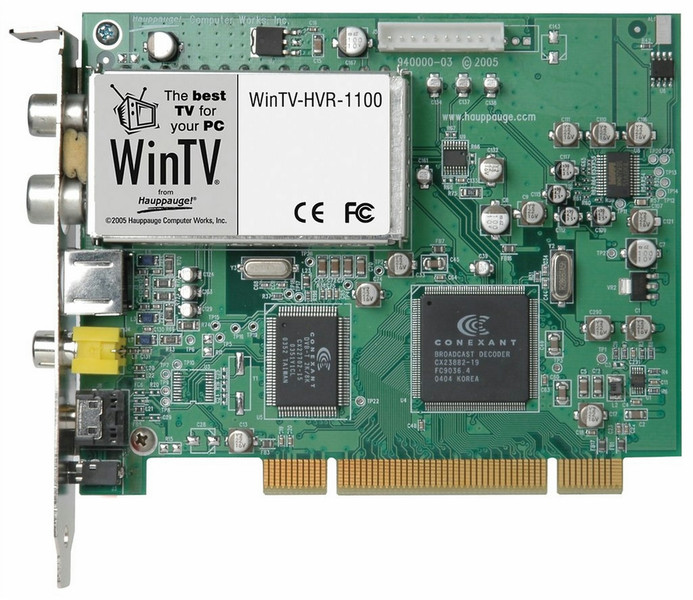 Hauppauge WinTV HVR1100 Retail Внутренний Аналоговый PCI