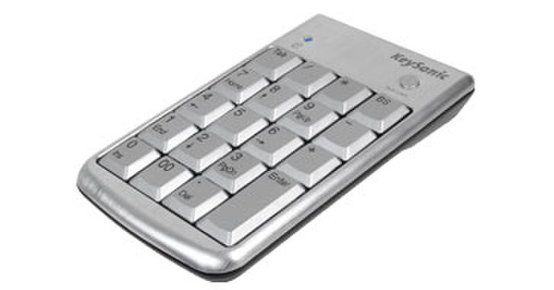 KeySonic ACK-152 WK USB QWERTY Cеребряный клавиатура